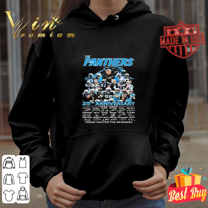 The Carolina Panthers 25th Anniversary 1995 2020 Signatures shirt