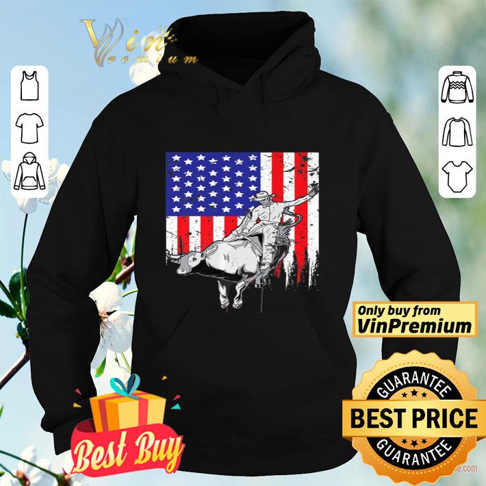 ed1aa39e american flag bucking bull riding patriotic rodeo rider shirt 4 - American Flag Bucking Bull Riding Patriotic Rodeo Rider shirt