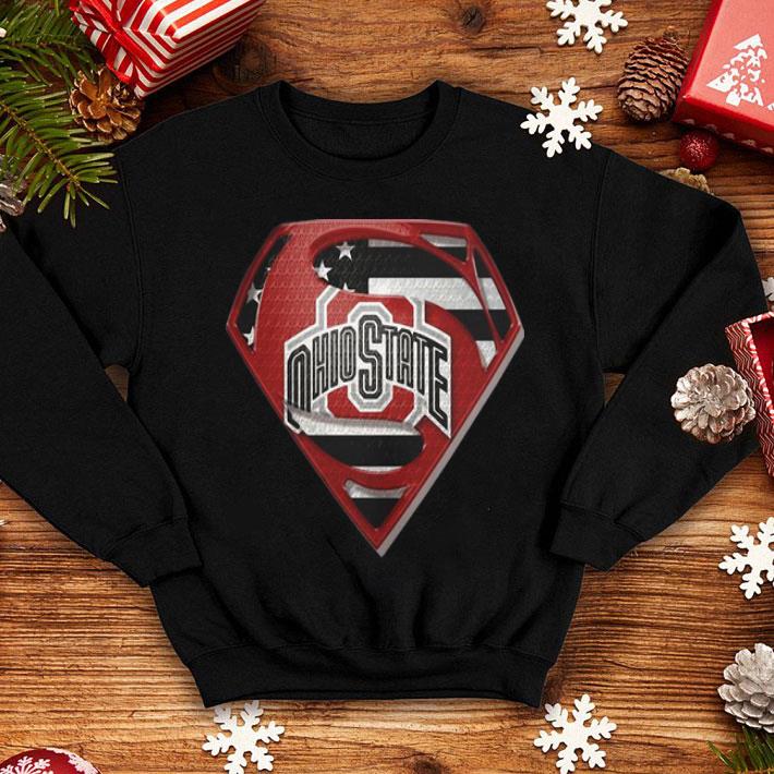 Superman Ohio State Buckeyes American Flag shirt