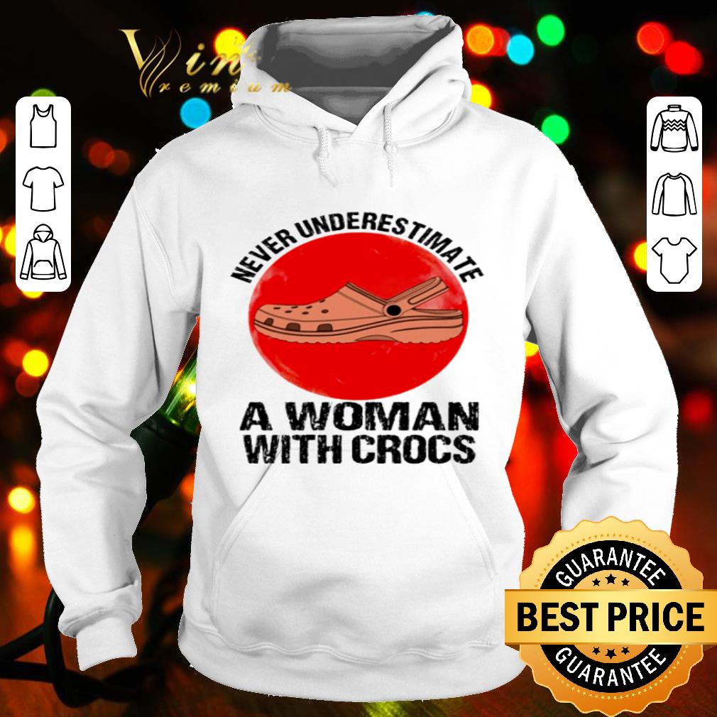 Never Underestimate A Woman With Crocs Sunset shirt f01672ad never underestimate a woman with crocs sunset shirt 4 - Never Underestimate A Woman With Crocs Sunset shirt