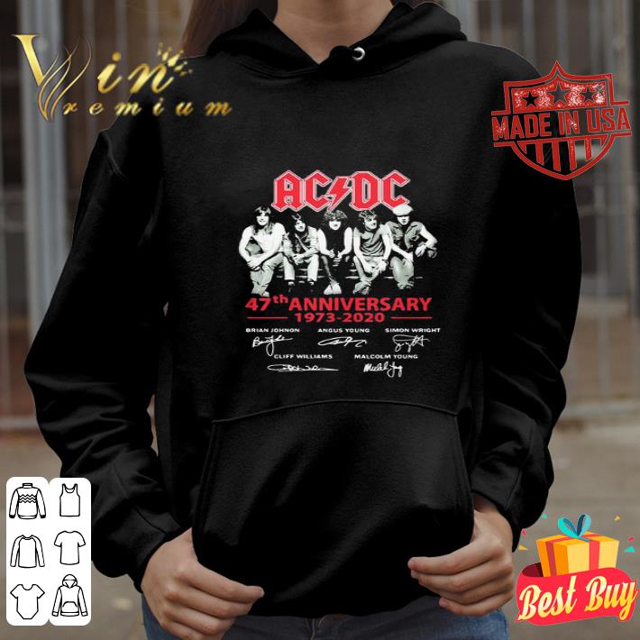 ACDC Band 47th Anniversary 1973-2020 Signatures shirt