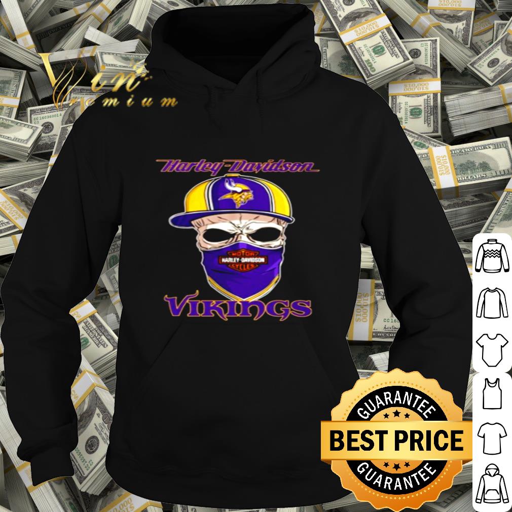 f0c41490 skull hat harley davidson minnesota vikings mask shirt 4 - Skull Hat Harley Davidson Minnesota Vikings Mask shirt