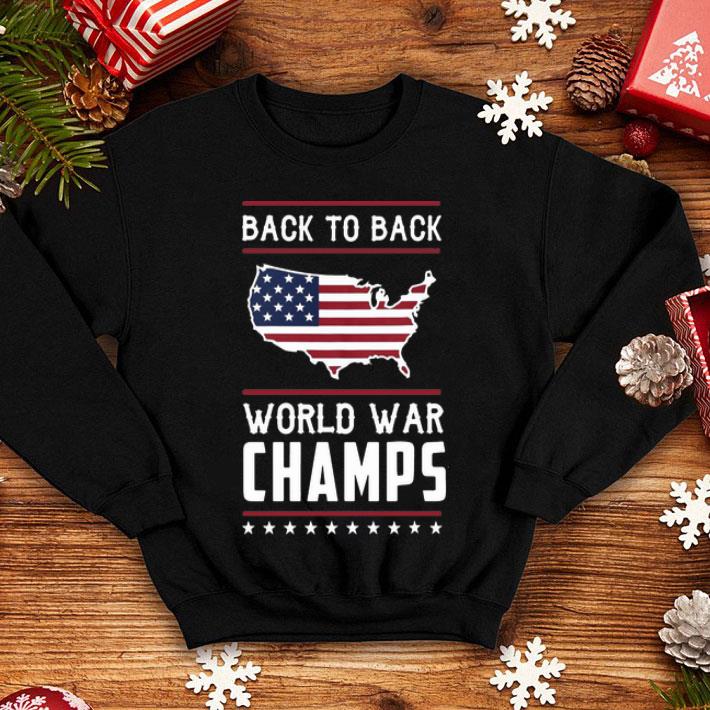 American Flag Map Back To Back World War Champs shirt