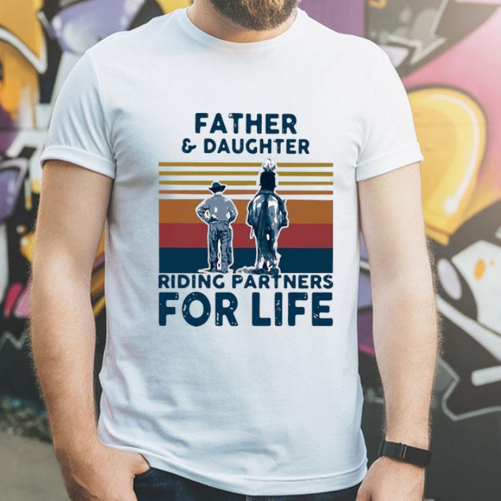 Vintage Father And Daughter Riding Horse Partners For Life shirt