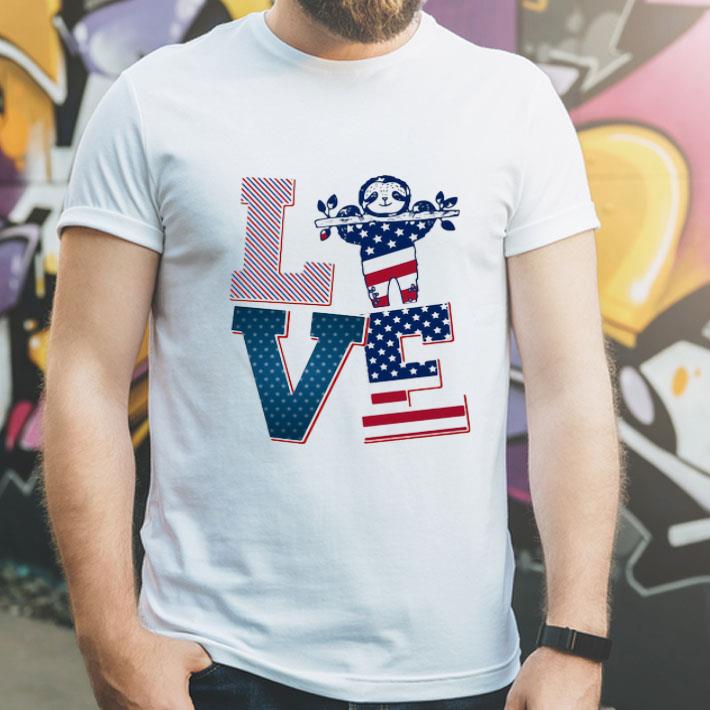 Sloth Love American Flag Independence Day shirt 12 Sloth Love American Flag Independence Day shirt