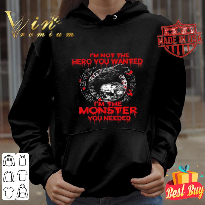 Viking Skull Bird I’m Not The Hero You Wanted I’m The Monster You Needed shirt