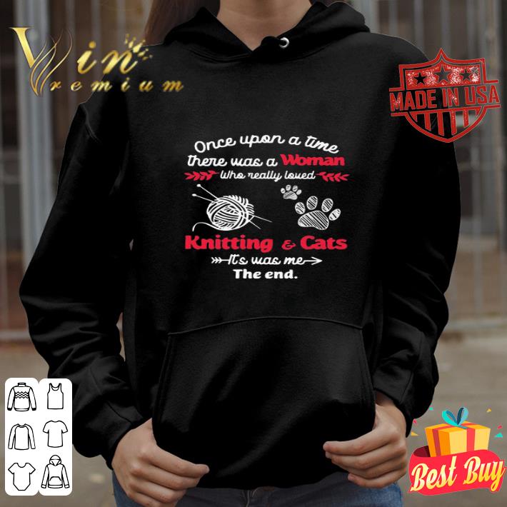 Once upon a time there was a girl who really loved knitting and cats paw shirt