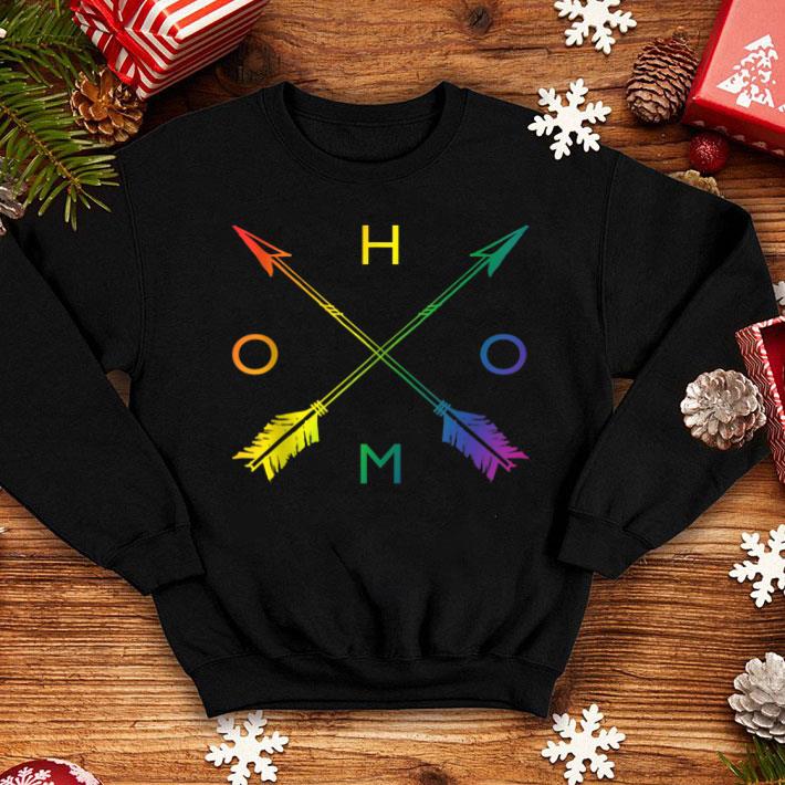 Homo Gay Pride Arrows LGBT Rainbow Shirt