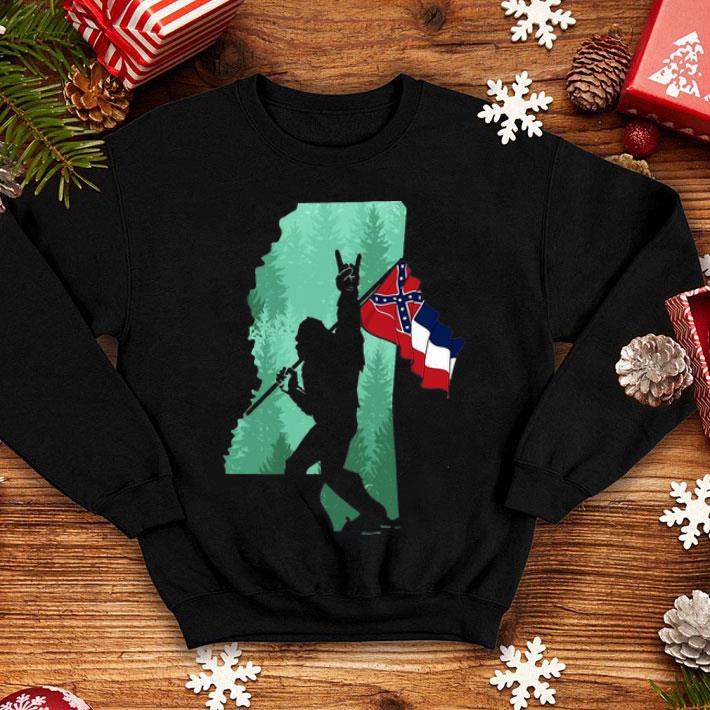 Bigfoot Forrest Mississippi Map Flag shirt