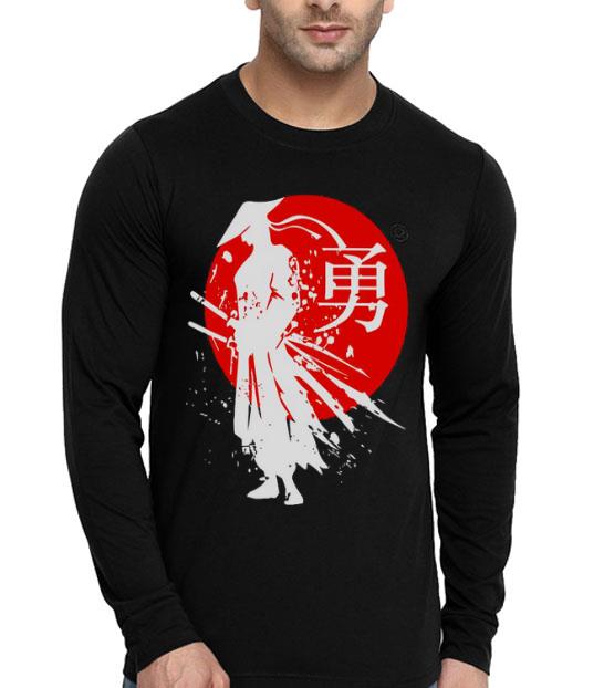 fb0cc8fd japanese samurai warrior retro japan calligraphy for courage shirt 4 - Japanese Samurai Warrior Retro Japan Calligraphy for Courage Shirt