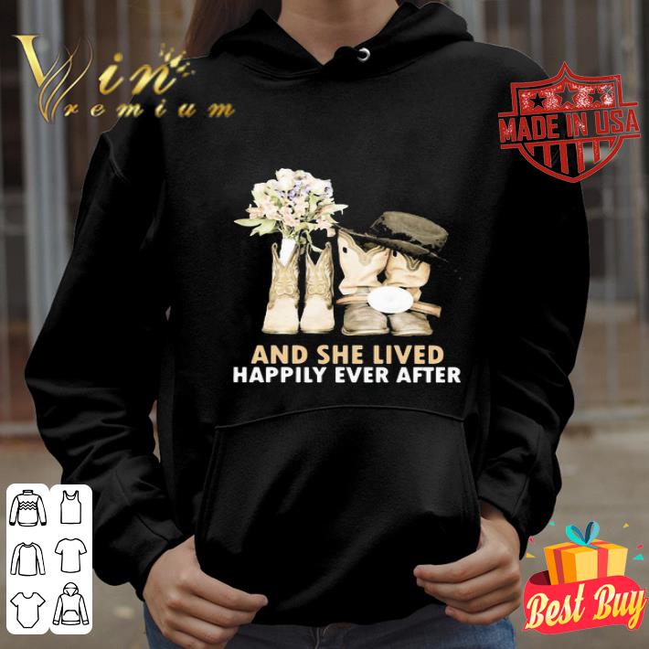 And She Lived Happily Ever After Boots Flower shirt
