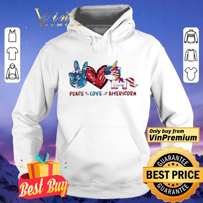 Peace love Americorn Unicorn shirt