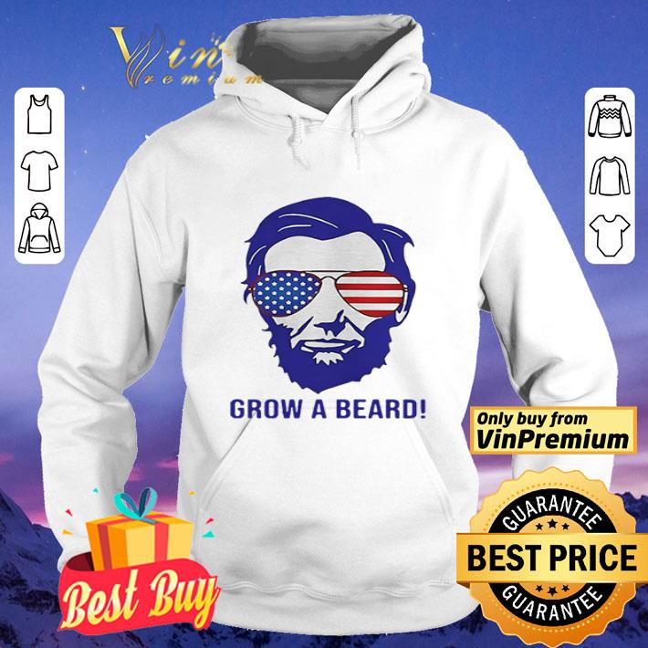 Grow a beard American flag veteran Independence Day shirt