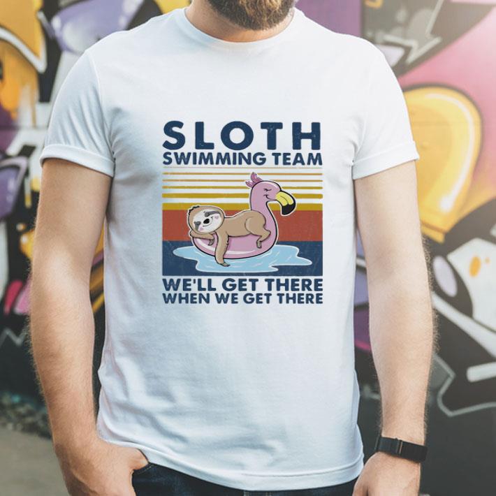 Vintage Sloth Swimming Team We Will Get There When We Get There shirt 1 Vintage Sloth Swimming Team We Will Get There When We Get There shirt
