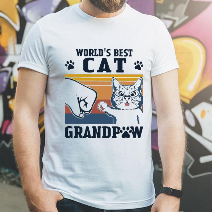 Vintage World’s Best Cat Grandpaw Father's Day shirt