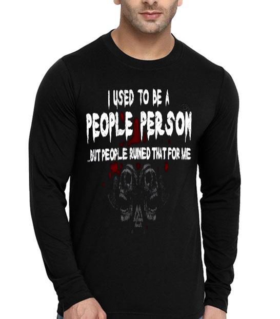 I Used To Be A People Person But People Ruined That For Me Skull Viking Shirt