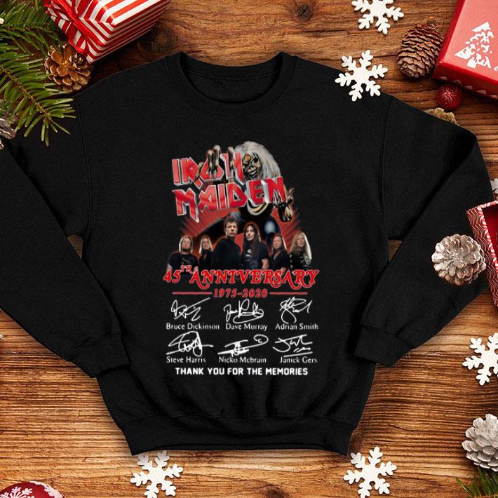 Iron Maiden 45th Anniversary Thank You For The Memories Signatures shirt