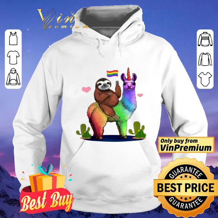 LGBT Sloth Riding A Llama Gay Lesbian Pride shirt