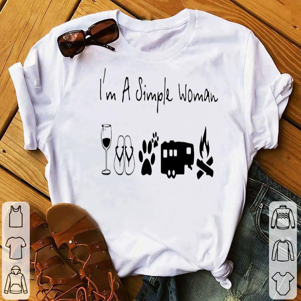 I’m A Simple Woman Wine Flip Flop Dog Paw Camping And Campfire Shirt 10 I’m A Simple Woman Wine Flip Flop Dog Paw Camping And Campfire Shirt