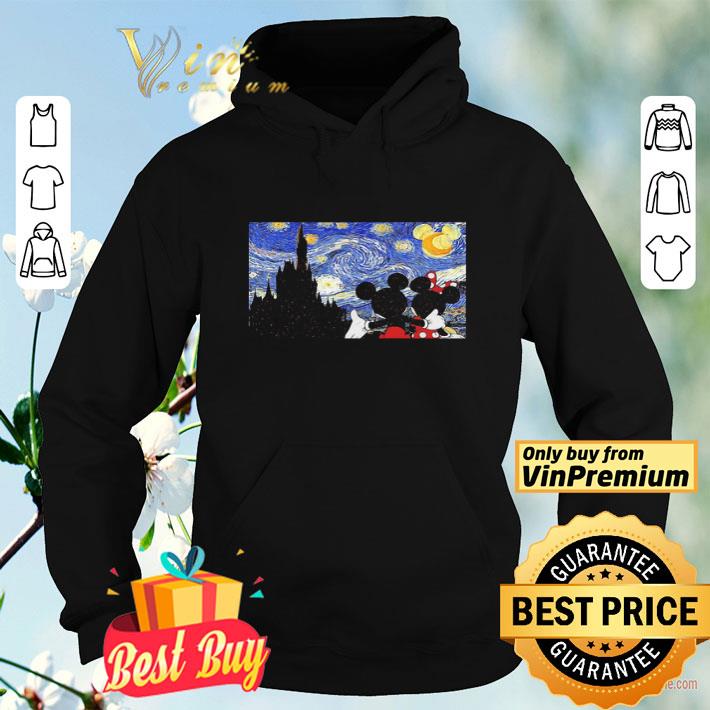 Mickey and Minnie Mouse Starry Night Van Gogh shirt