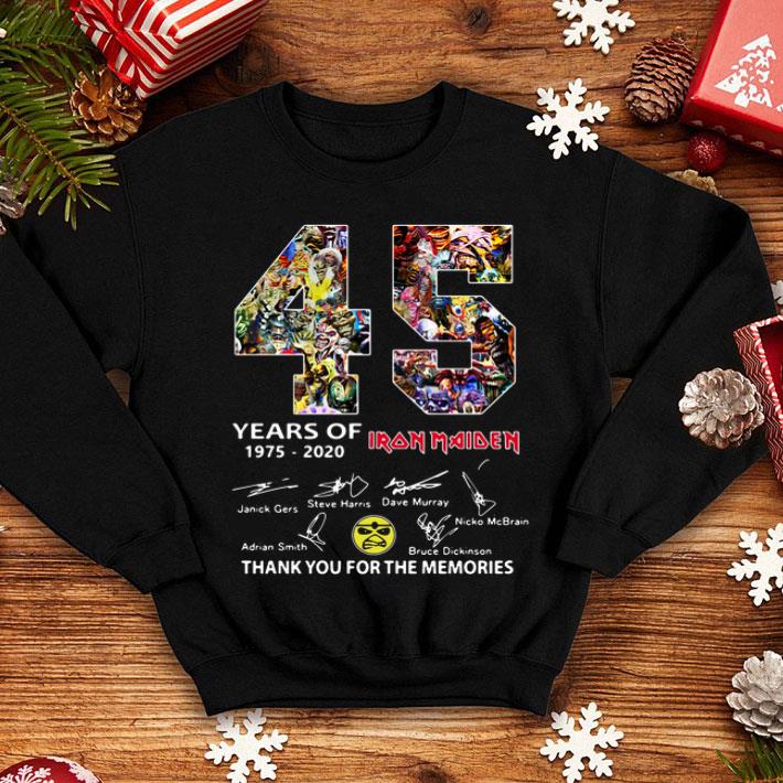 45 Years Of Iron Maiden Signatures Thank You The Memories shirt