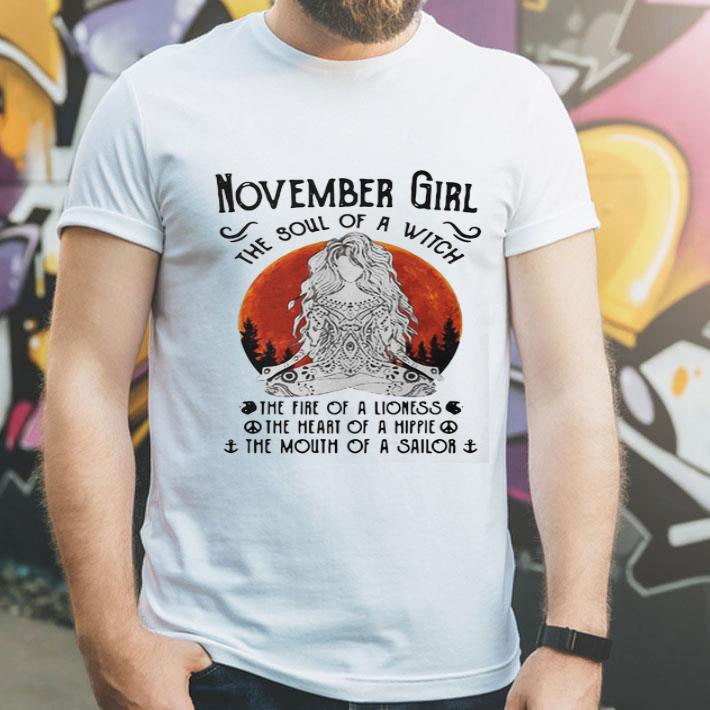 Yoga November Girl The Soul Of A Witch The Fire Of A Lioness shirt 1 Yoga November Girl The Soul Of A Witch The Fire Of A Lioness shirt