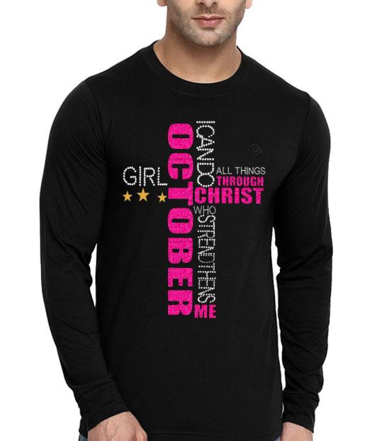 11ded4c8 october girl i can do all things through christ who strengthens me shirt 4 - October Girl I Can Do All Things Through Christ Who Strengthens Me Shirt