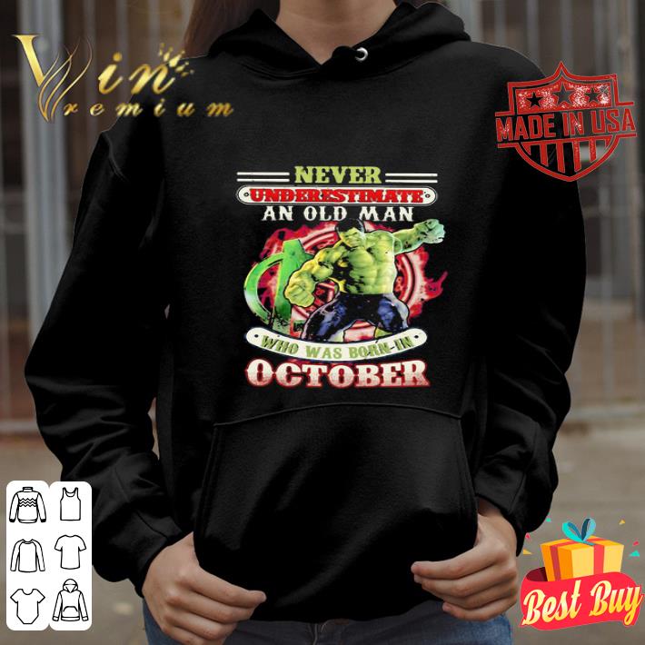 Hulk Never Underestimate An Old Man Who Was Born In October shirt