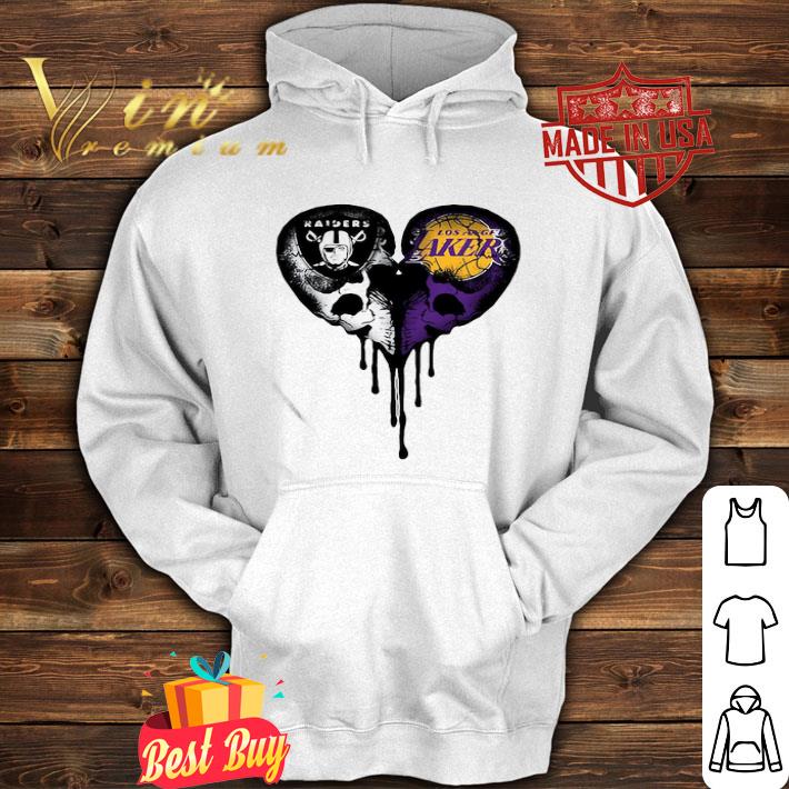 Los Angeles Raiders And Los Angeles Lakers Heart Flow Color shirt