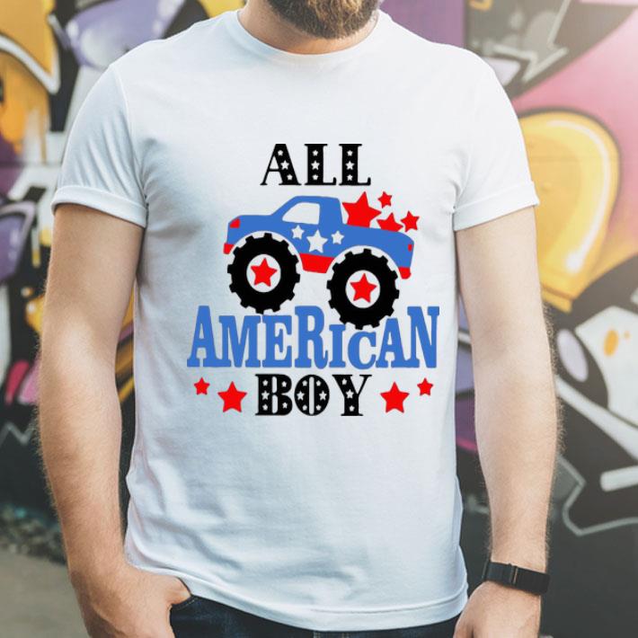 Truck All American Boy American Flag Independence Day shirt