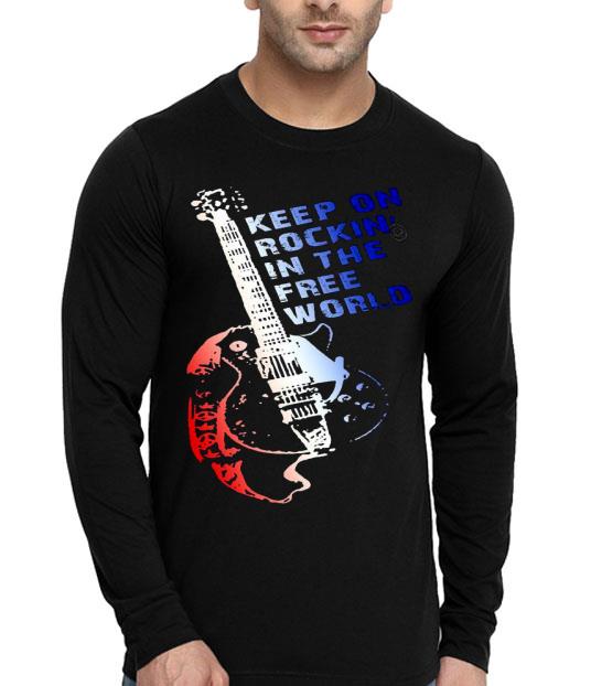 14447132 electric guitar keep on rockin in the free world shirt 4 - Electric Guitar Keep On Rockin’ In The Free World Shirt