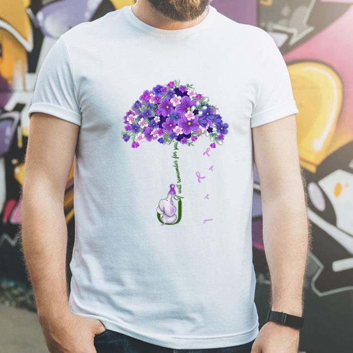 Elephant Flower I Will Remenber For You Alzheimer’s Awareness shirt 1 Elephant Flower I Will Remenber For You Alzheimer’s Awareness shirt