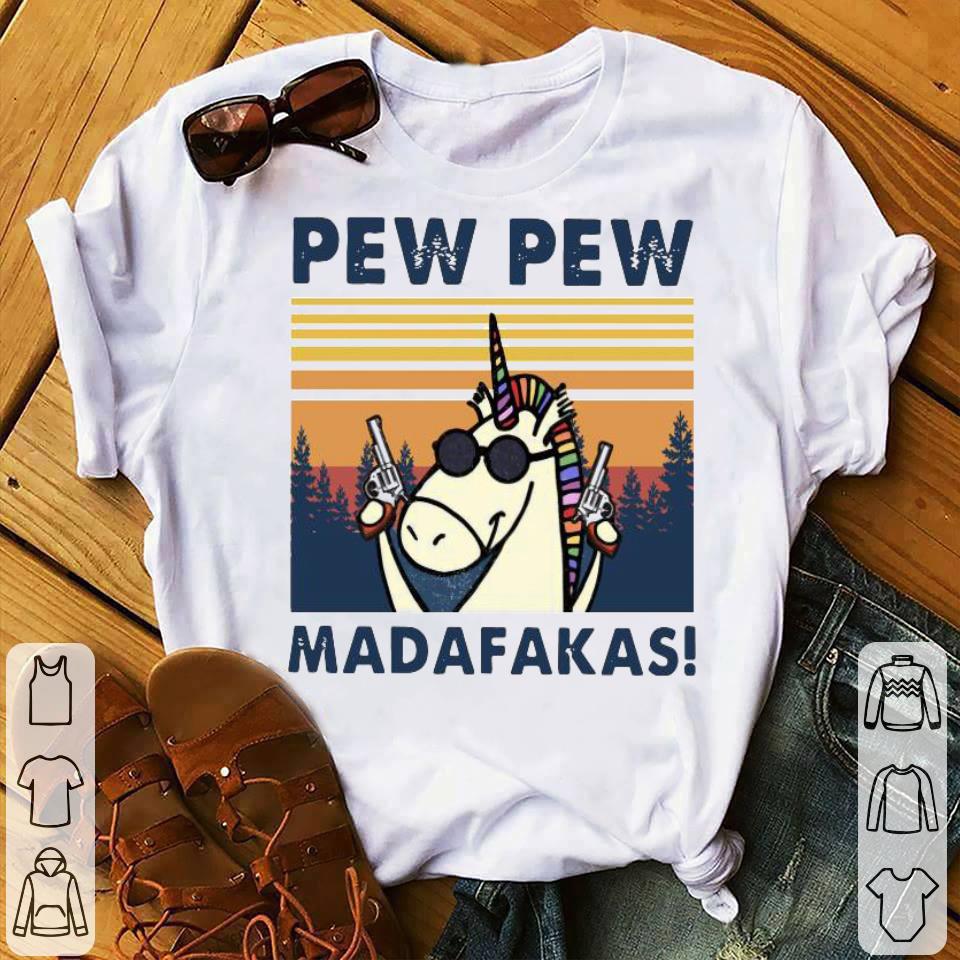 Unicorn Pew Pew Madafakas Vintage Shirt
