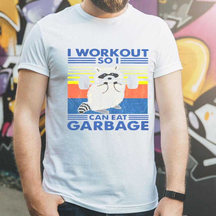 1b9d129c racoon i workout so i can eat garbage vintage shirt 4 - Racoon I Workout So I Can Eat Garbage Vintage Shirt