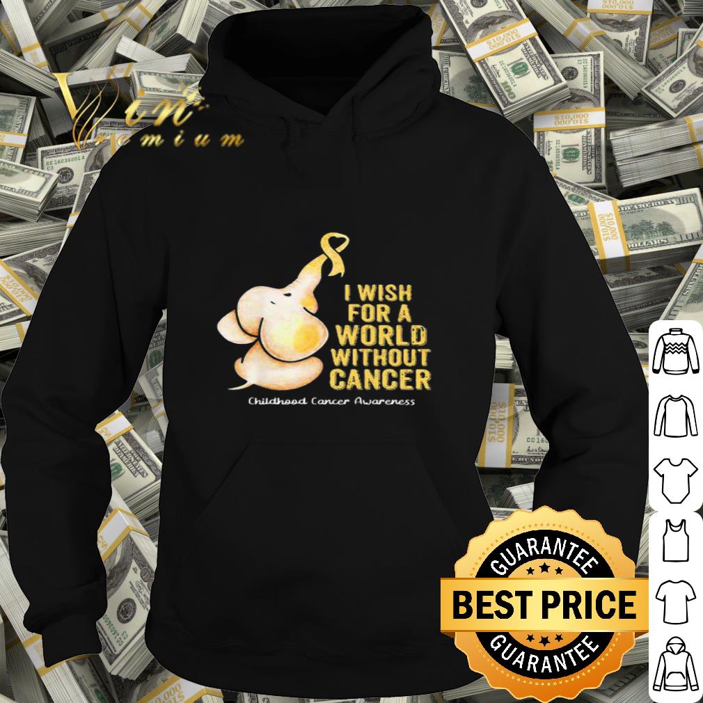 I wish for a world without Childhood Cancer Awareness Elephant shirt