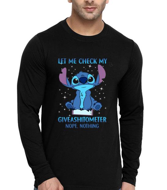 1c2e1454 stitch let me check my giveashitometer nope nothing shirt 4 - Stitch Let Me Check My Giveashitometer Nope Nothing Shirt