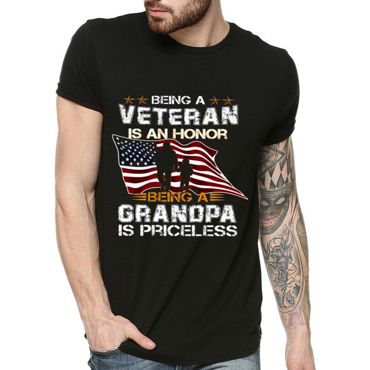 1c5cacd1 being a veteran is an honor being a grandpa is priceless american flag shirt 4 - Being A Veteran Is An Honor Being A Grandpa Is Priceless American Flag Shirt