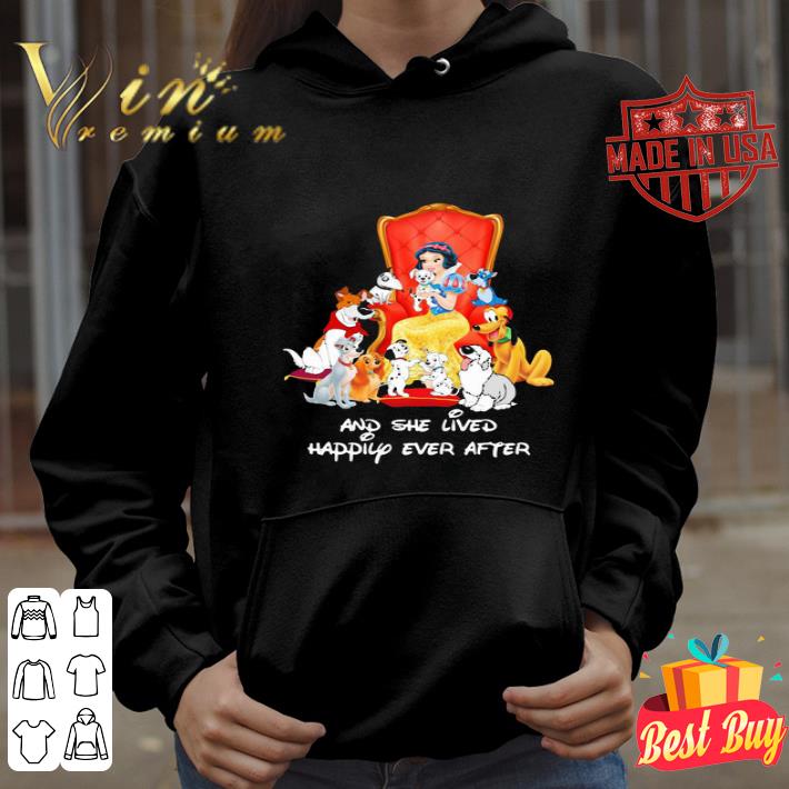 Snow white and dogs and she lived happily ever after shirt