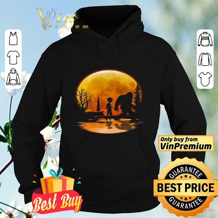 1d7a97fc bigfoot alien dog orange moon shirt 4 - Bigfoot Alien Dog Orange Moon shirt