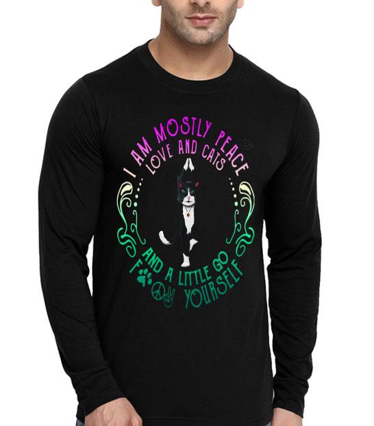 1ef21ff8 cat yoga i am mostly peace love and cats and a little go fuck yourself shirt 4 - Cat Yoga I Am Mostly Peace Love And Cats And A Little Go Fuck Yourself Shirt