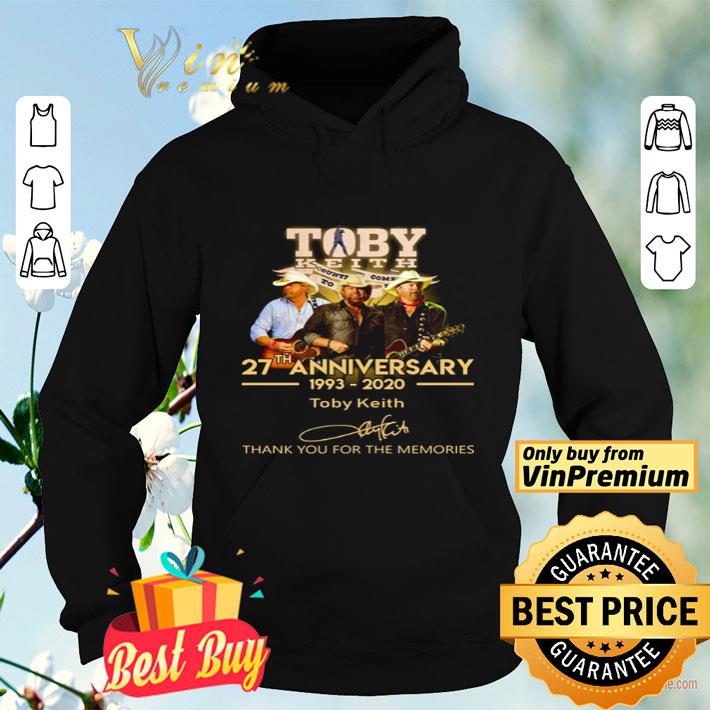 Toby Keith 27th anniversary 1993 2020 thank you for the memories shirt