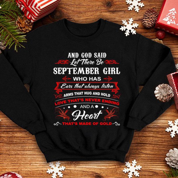 208fe2c8 and god said let there be september girl who has ears that shirt 4 - And God Said Let There Be September Girl Who Has Ears That shirt