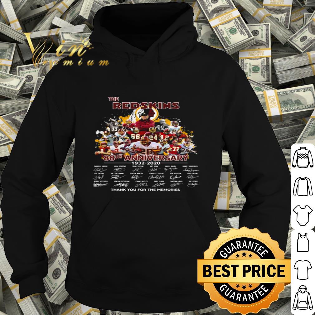 The Washington Redskins Team 88th Anniversary 1932-2020 Signatures shirt