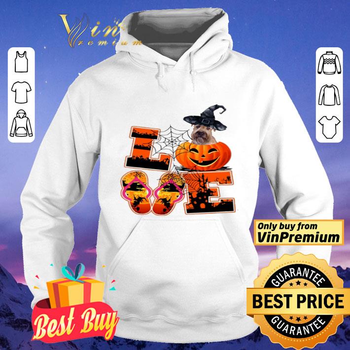 Love Halloween Wheaten Terriers Witch Pumpkin shirt