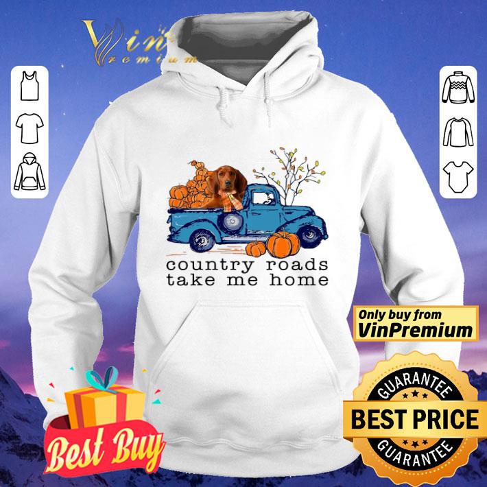 Redbone Coonhound Country Roads take me home Pumpkin Halloween shirt