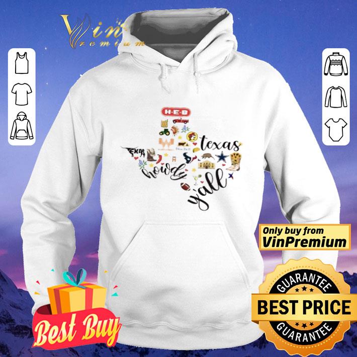 Texas H E B Whataburger Blue Howdy Y'all shirt