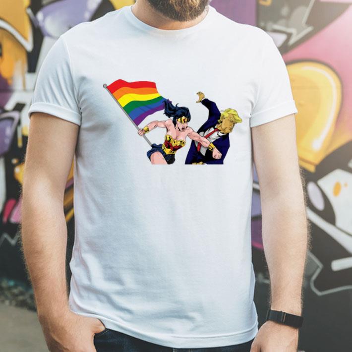 Wonder Woman Punch Trump LGBT shirt