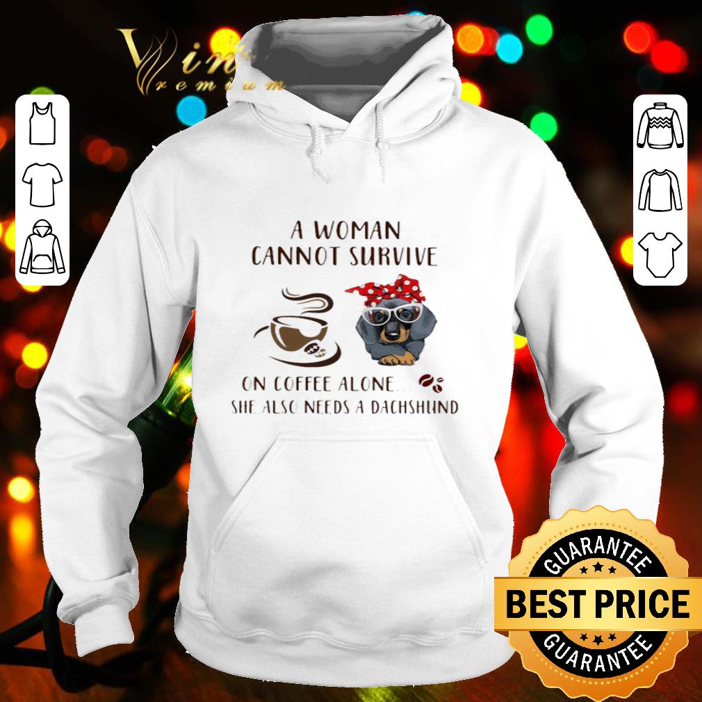 3491f31a a woman cannot survive on coffee alone she also needs a dachshund shirt 4 - A Woman Cannot Survive On Coffee Alone She Also Needs A Dachshund shirt