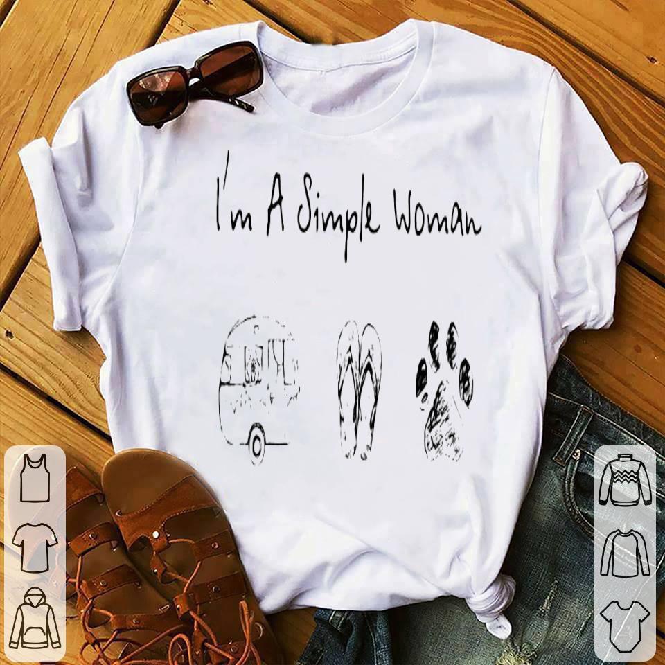 3677bc16 i m a simple woman camping flip flop and dog paw shirt 4 - I’m A Simple Woman Camping Flip Flop And Dog Paw Shirt