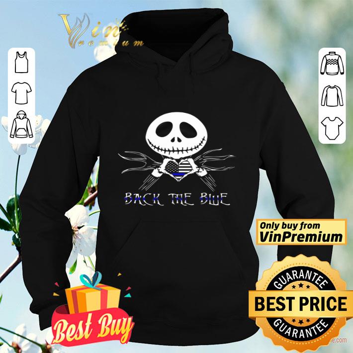 Jack Skellington Heart American Flag Back The Blue shirt 8 Jack Skellington Heart American Flag Back The Blue shirt